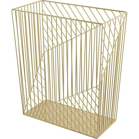 U BRANDS Vena Waste Basket, Gold, Metal UBR3232U0206